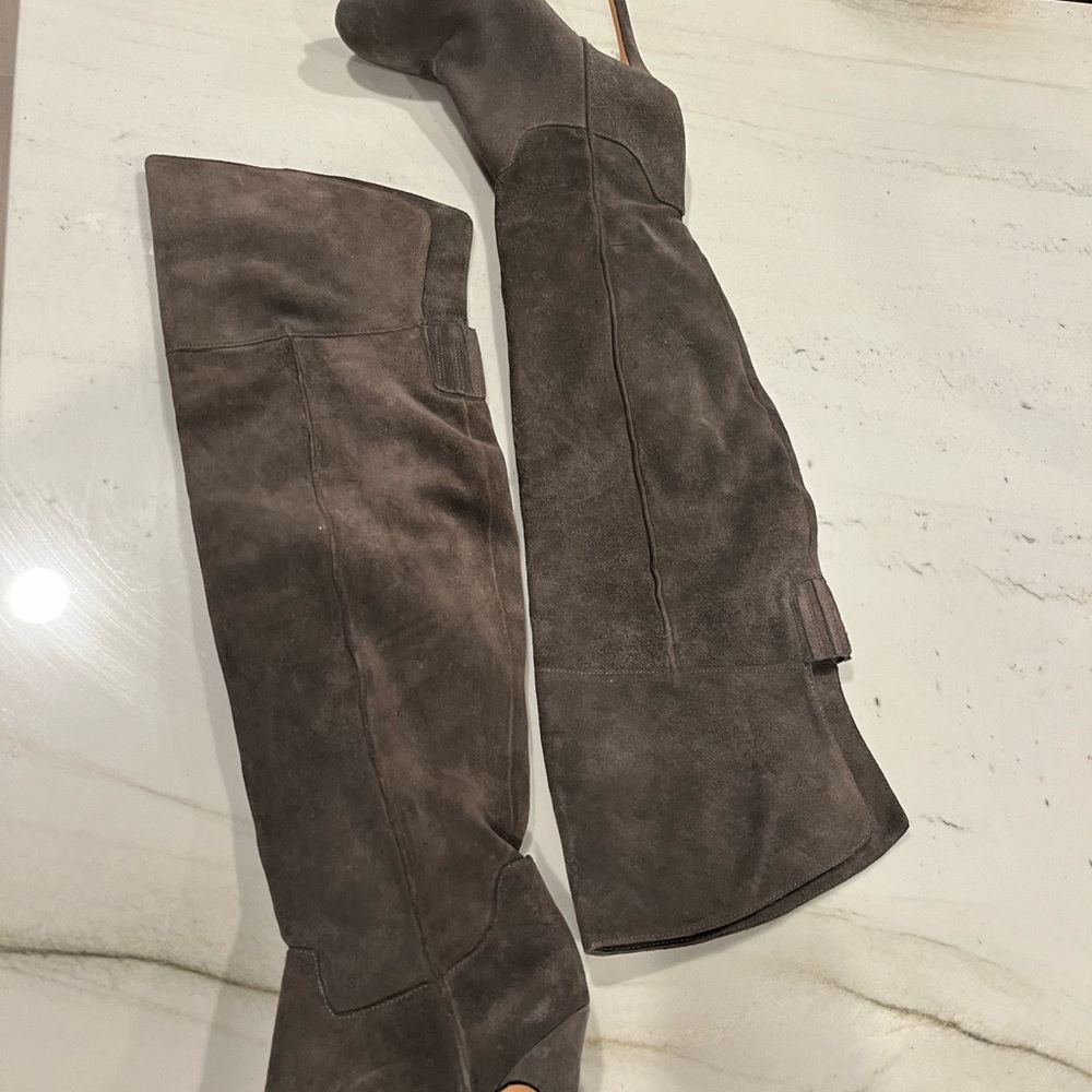 BCBG over the knee suede boots.  Brand new.  BF got the wrong size.  Never worn